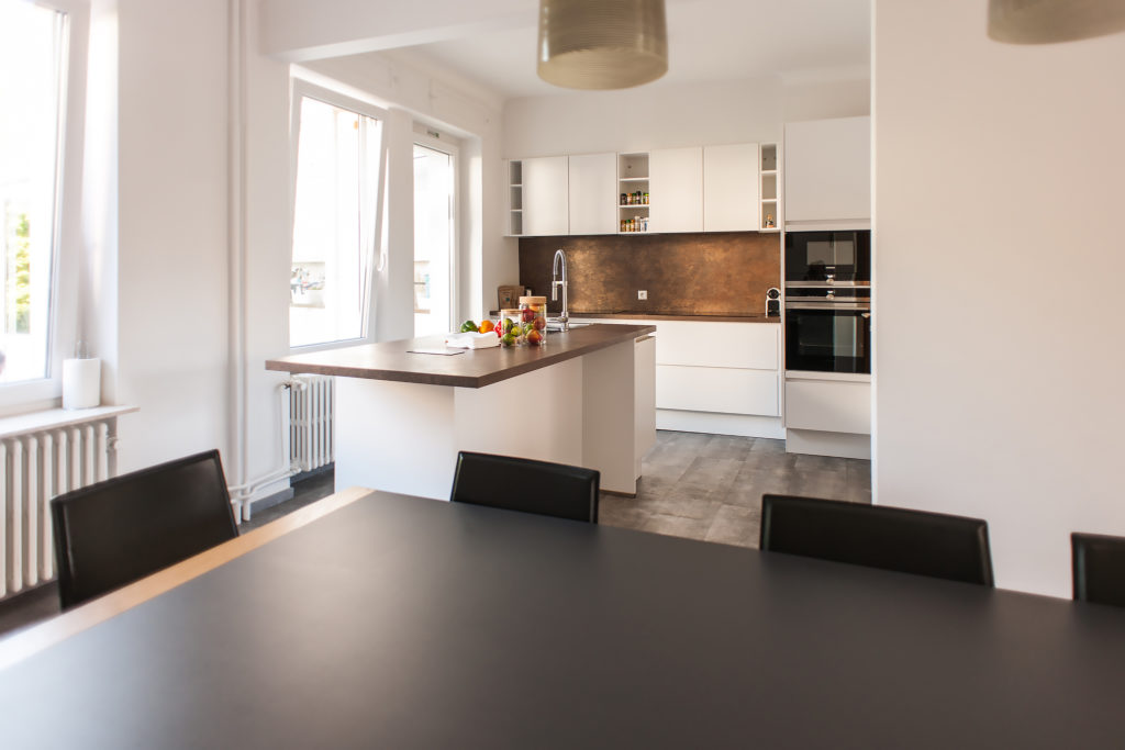 cuisine équipée de la résidence de coliving belair à Luxembourg