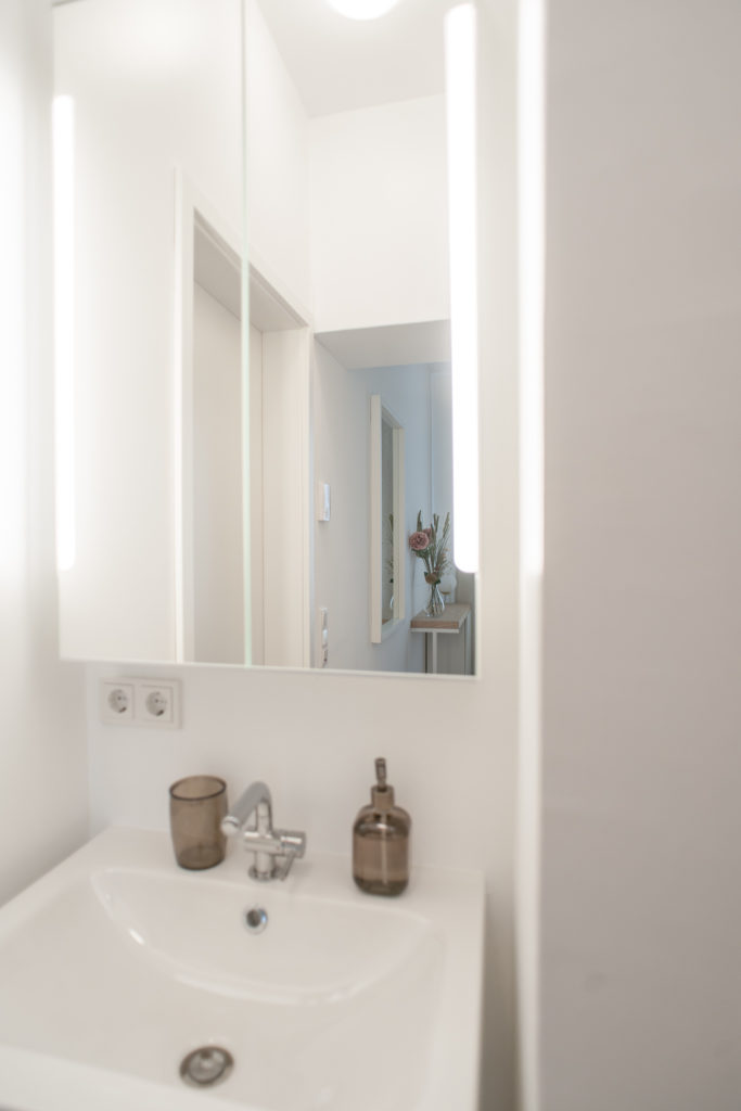 Salle de bain privative de la résidence de coliving flexiroom au Luxembourg