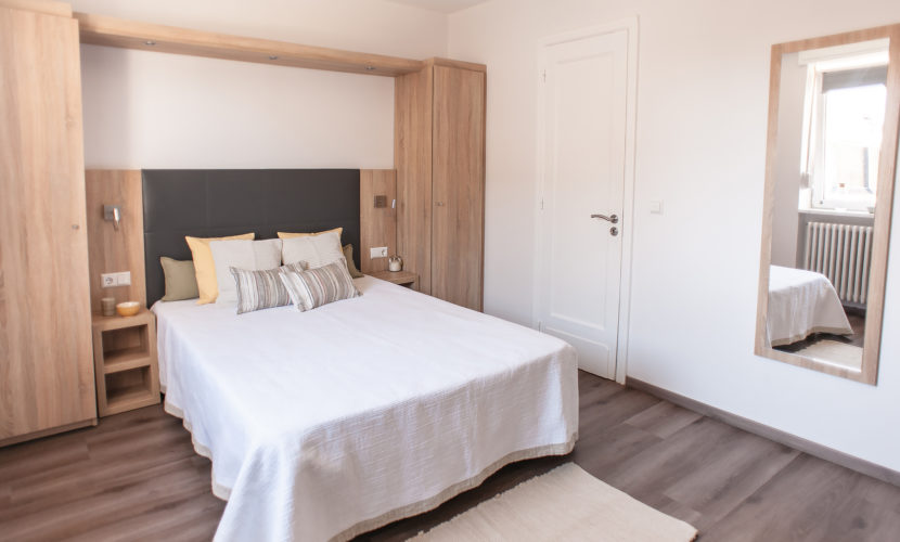lit de la chambre de la residence de coliving belair a luxembourg
