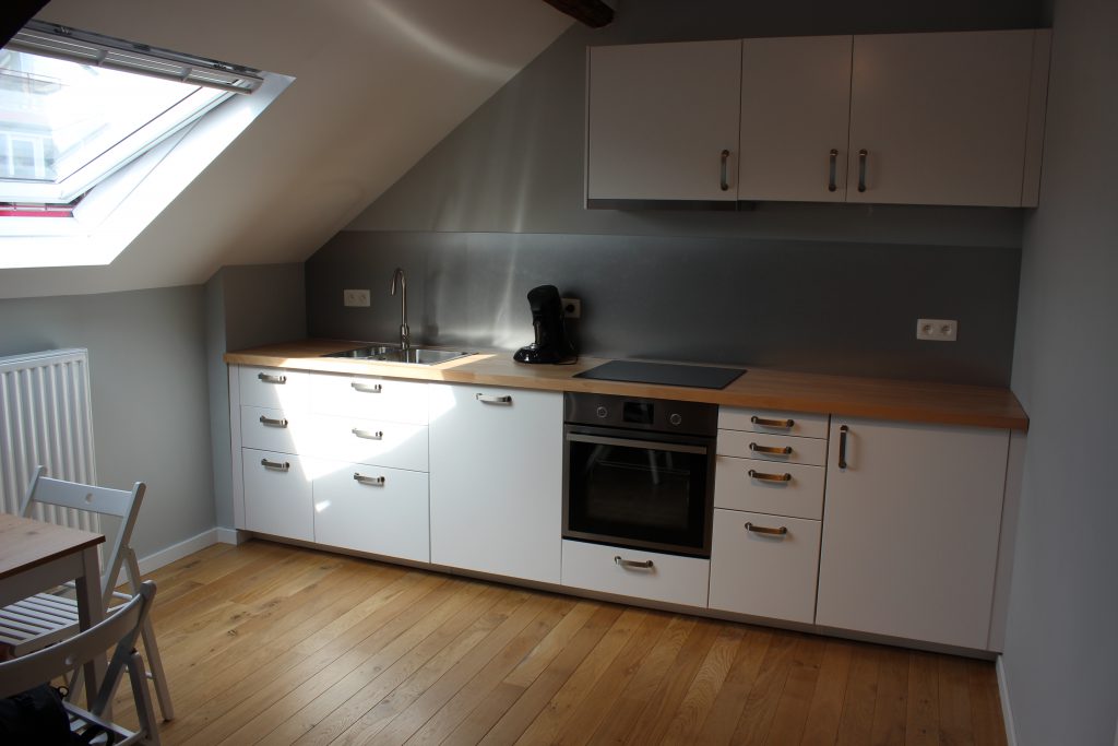 cuisine equipee dans un logement flexiroom