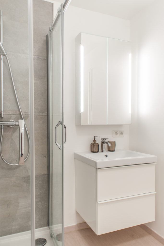 dalle de bain privative de la residence de coliving flexiroom au luxembourg